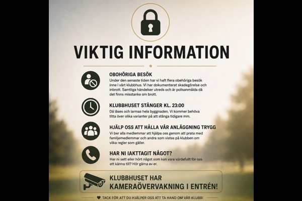 Viktig information!