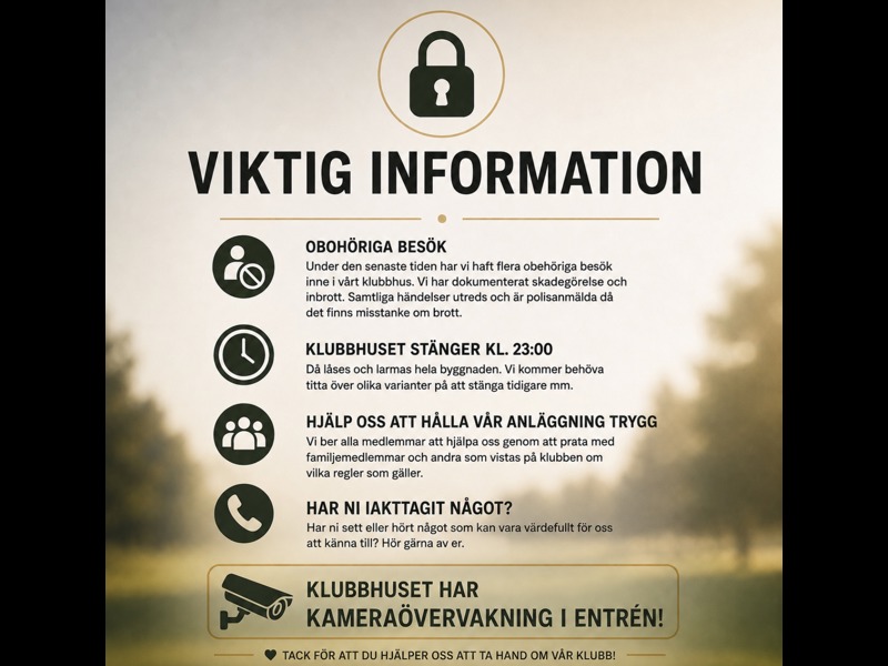 Viktig information!