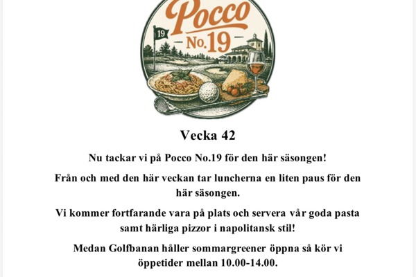 Nu tackar vi på Pocco No.19 för den här säsongen! 