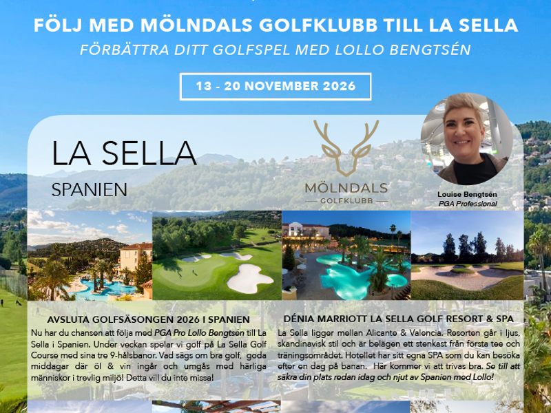 Höstens Golfresa med Lollo till La Sella i Spanien!