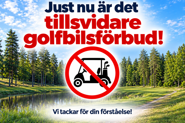 Golfbilsförbud tillsvidare!