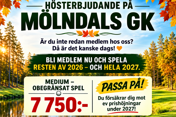 Hösterbjudande börjar gälla från 1 sep!⛳🍂