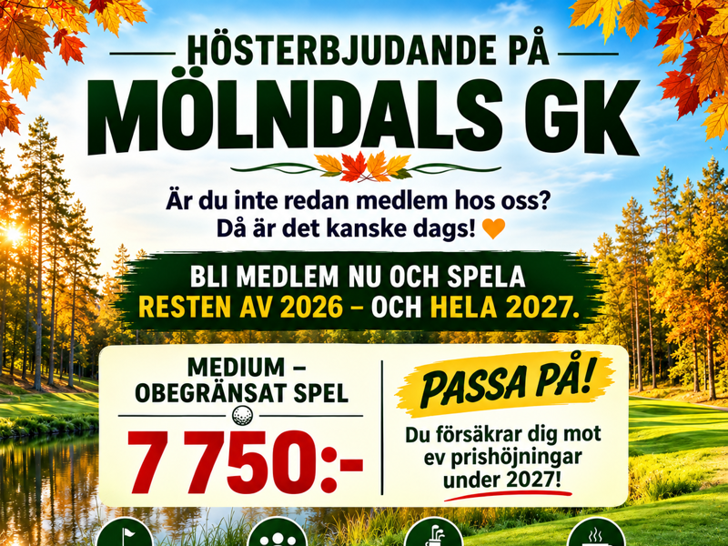Hösterbjudande börjar gälla från 1 sep!⛳🍂
